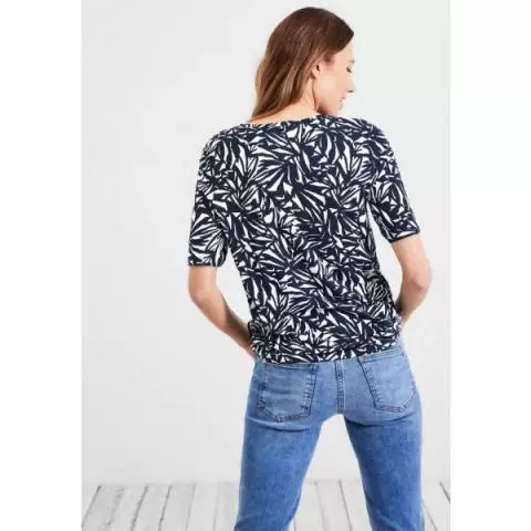 Cecil print shirt deep blue 319376 20128