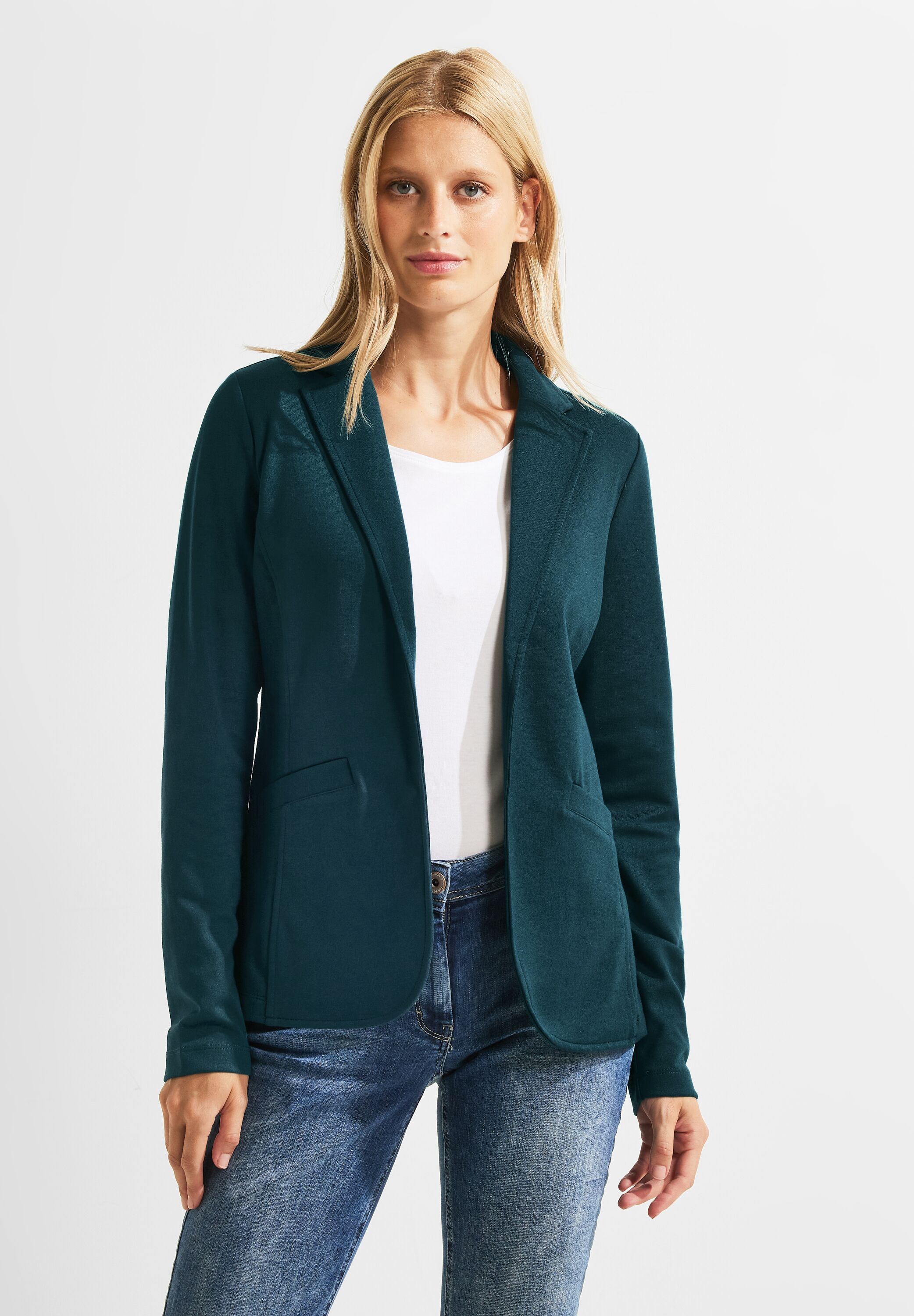 Cecil jersey 14926 green deep lake blazer 211910