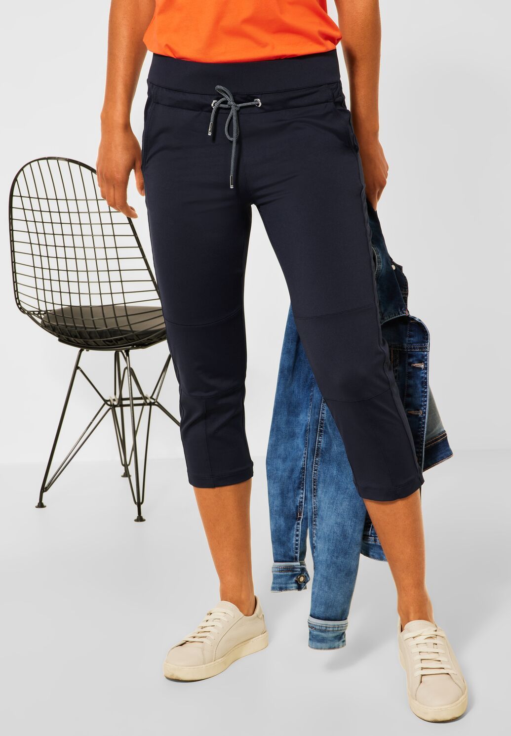 Street One 3/4 travel broek blue 374141