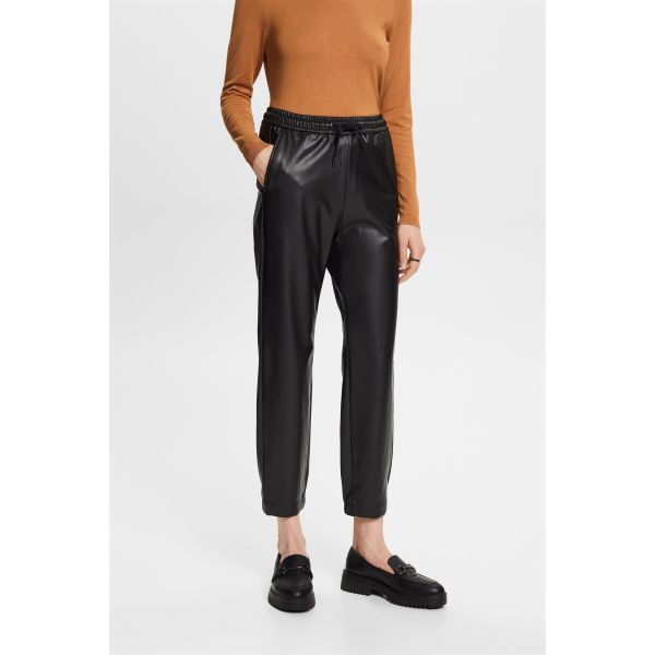 Esprit vegan leather broek black 093CC1B302 001