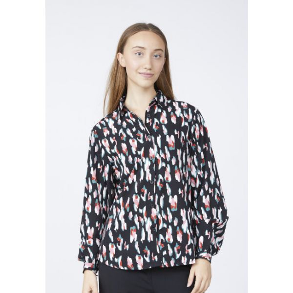 Sisters Point animal print blouse black Gada