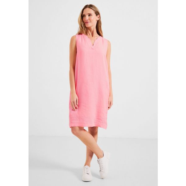 Cecil linnen jurk soft neon pink 143594 12735