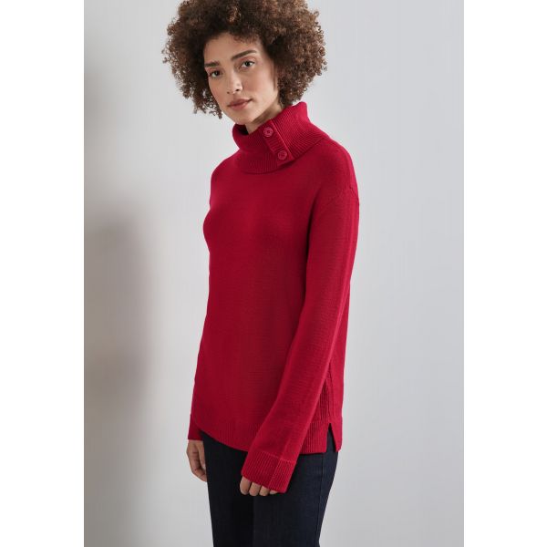 Street One coltrui met knopen autumn red