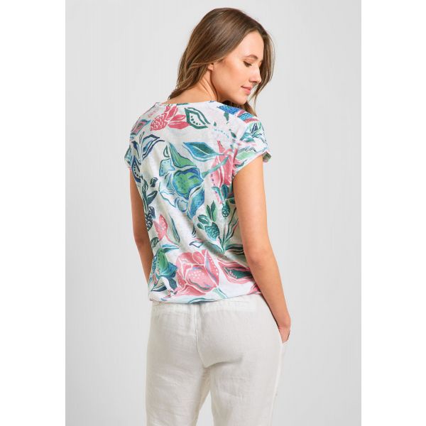 Cecil v-hals print shirt white 319207 30000