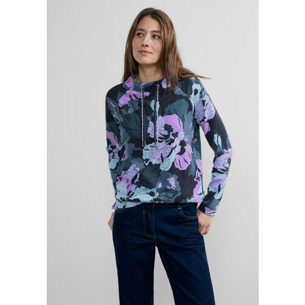 Cecil print sweater universal blue 321007 35512