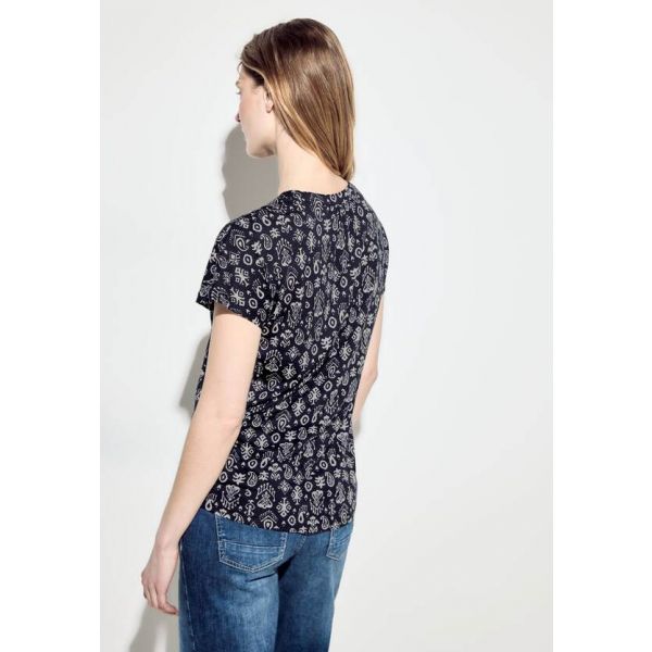 Cecil all over print shirt black 321526 30001