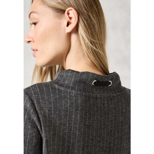 Cecil krijtstreep sweater dark grey 321893 20552