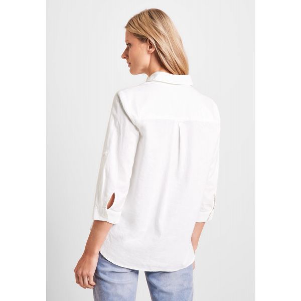 Cecil linnen blouse white 343762 10000