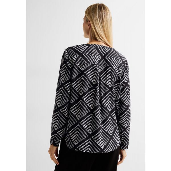 Cecil grafische print blouse black 344184 20001