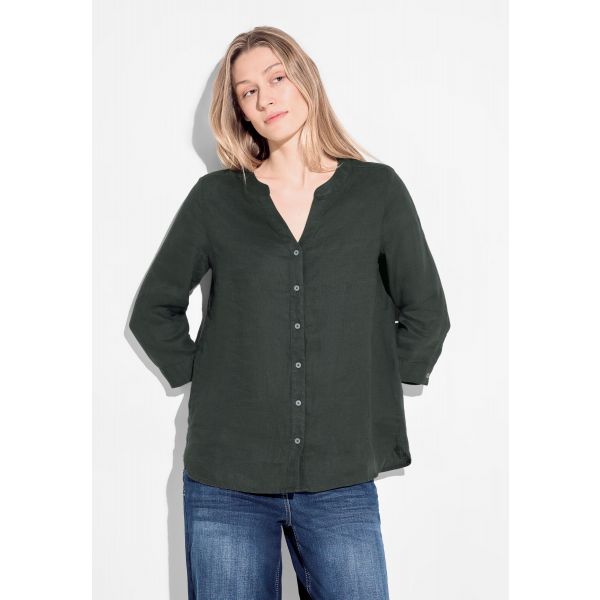 Cecil linnen blouse strong khaki 344506 15382