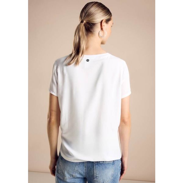 Street One v-hals blouse white 344812 10000 