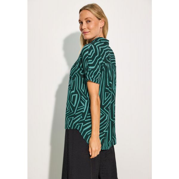 Cecil print blouse fir green 344907 35798