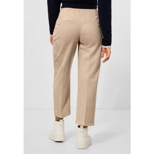 Street One velours broek buff sand 375932 14486